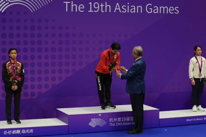 Pertandingan Karate di Linping Sport Centre Gymnasium, Hangzhou 2