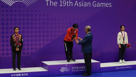 Pertandingan Karate di Linping Sport Centre Gymnasium, Hangzhou 2