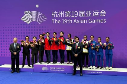 Acara penyampaian pingat kepada Pasukan Kata wanita Malaysia di Sukan Asia Hangzhou 2