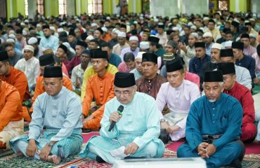 Solat Sunat Hari Aidilfitri Tahun 1445H/2024M di Masjid Al-Azim, Masjid Negeri Melaka