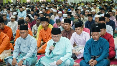 Solat Sunat Hari Aidilfitri Tahun 1445H/2024M di Masjid Al-Azim, Masjid Negeri Melaka