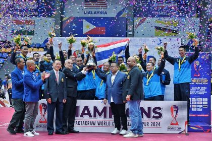 5-26 Menyaksikan perlawanan akhir sepaktakraw Piala Dunia acara berkumpulan